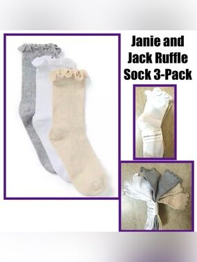 Janie and Jack Ruffle Sock 3-Pack
